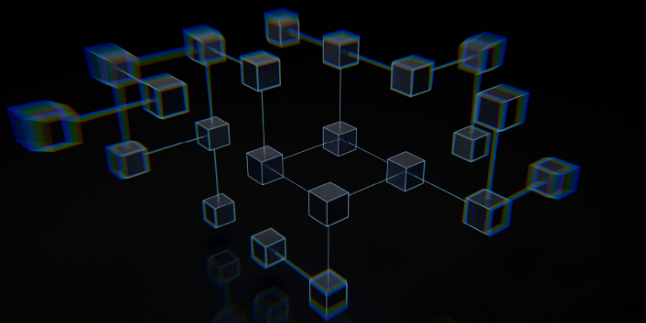digital blocks representing a decentralized network concept for Blockchain Development