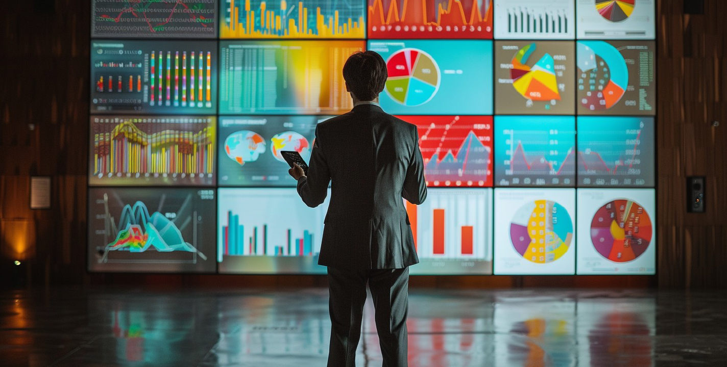 Mobile Banking analytics dashboard showing financial data