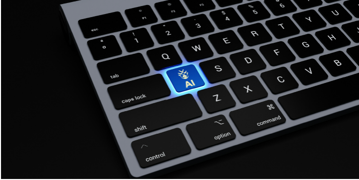 AI and Data Analytics strategy key on keyboard