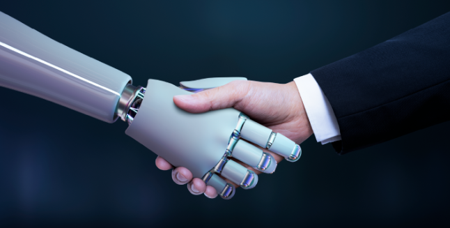 Generative AI collaboration between human and robot in business
