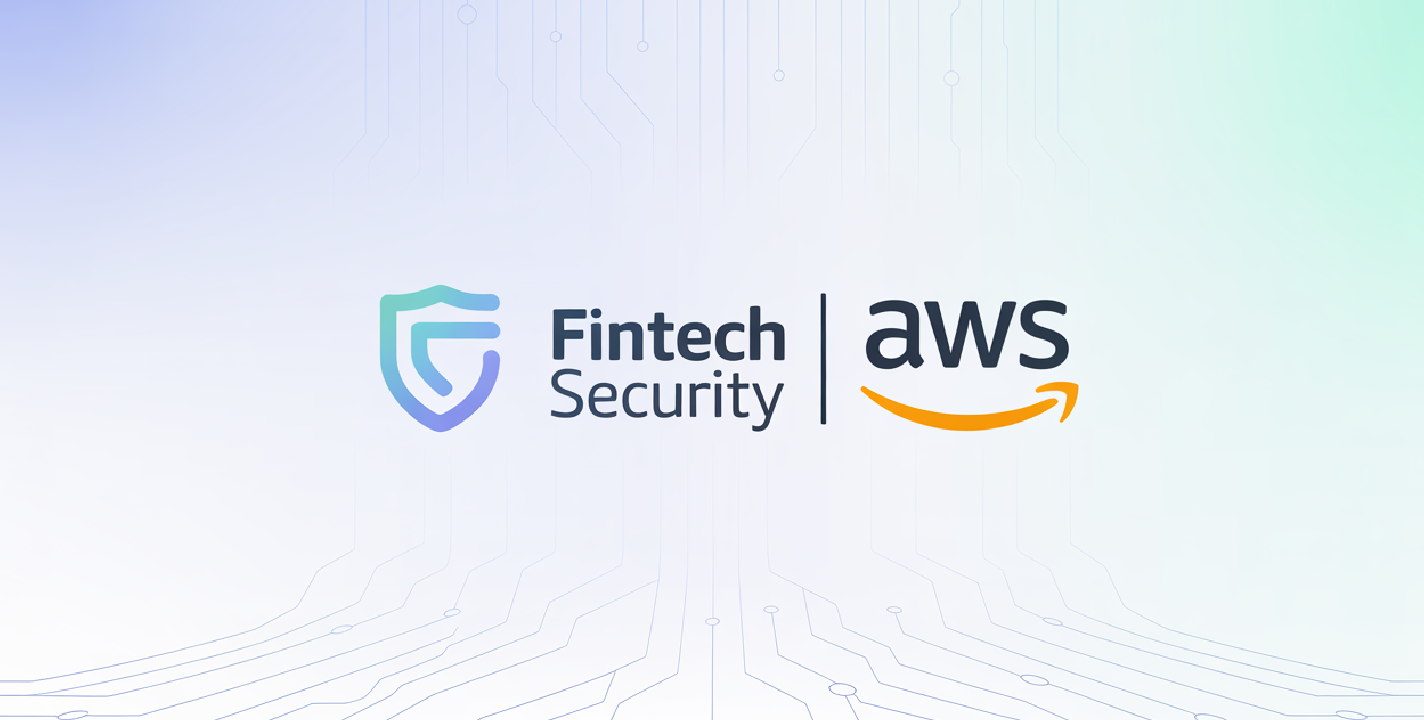 AWS and fintech security partnership visual representing cloud-powered compliance, threat detection, and secure infrastructure for financial services.
